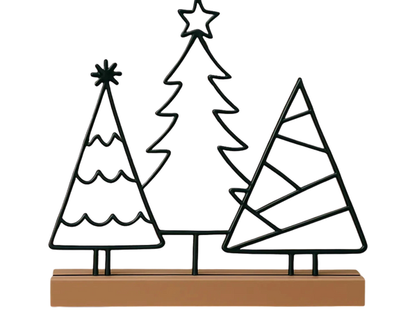 Minimalist 3D Printed Christmas Tree Trio