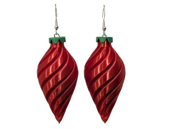 Christmas Ornament Earrings Remixed