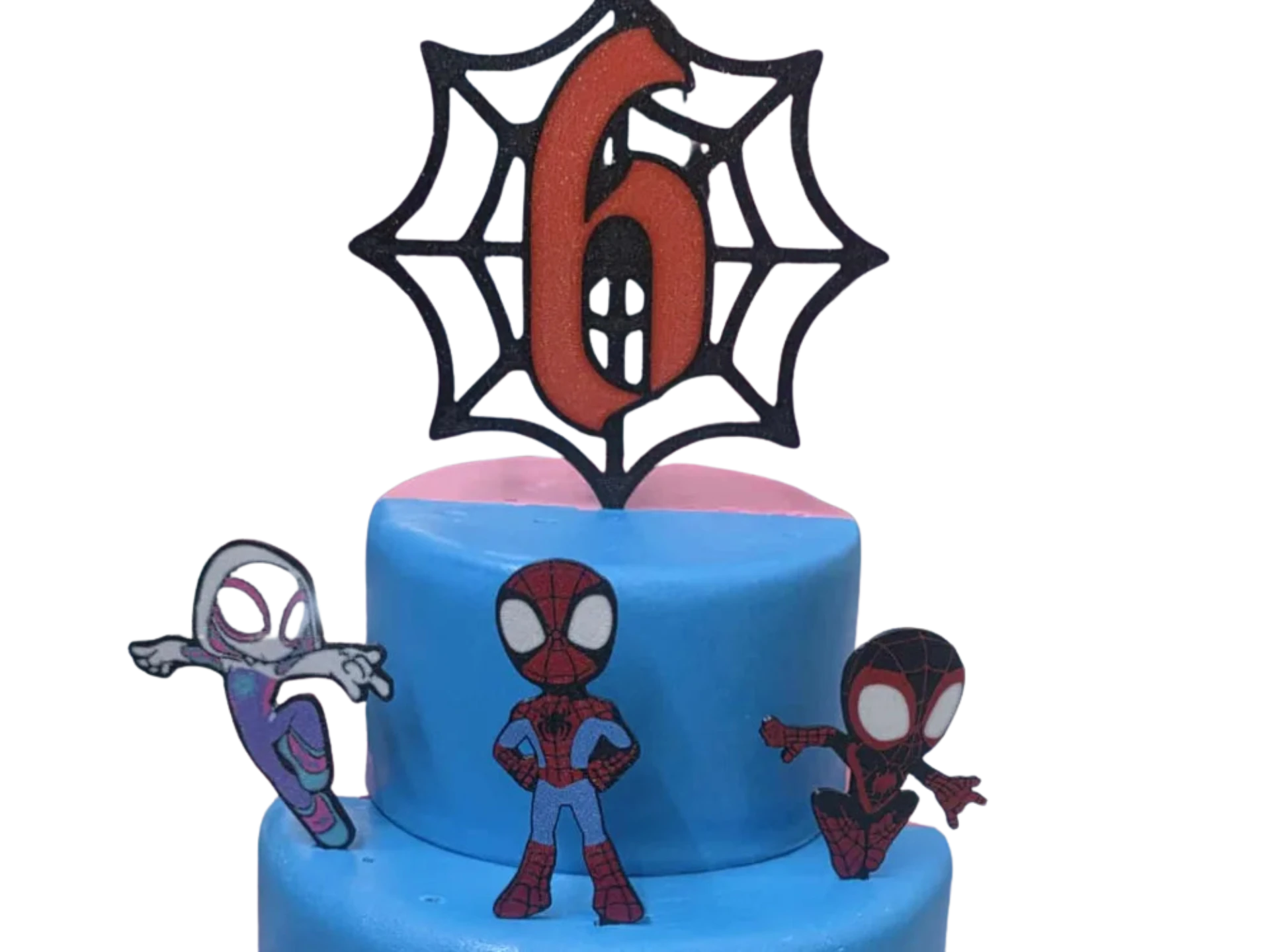 Spidey and friends cake topper 4 parts