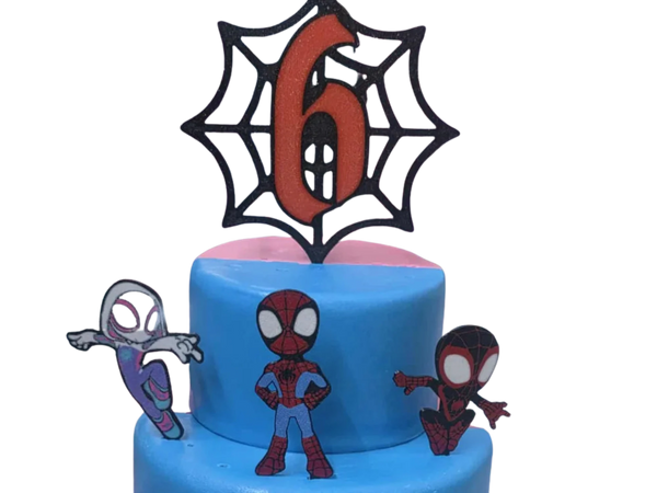 Spidey and friends cake topper 4 parts