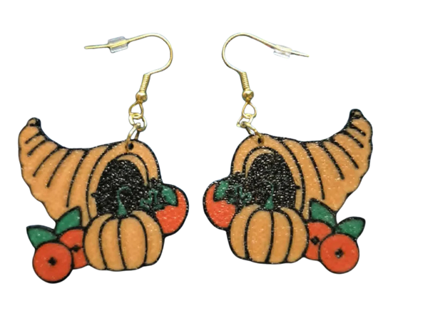 Thanksgiving Cornucopia Earrings