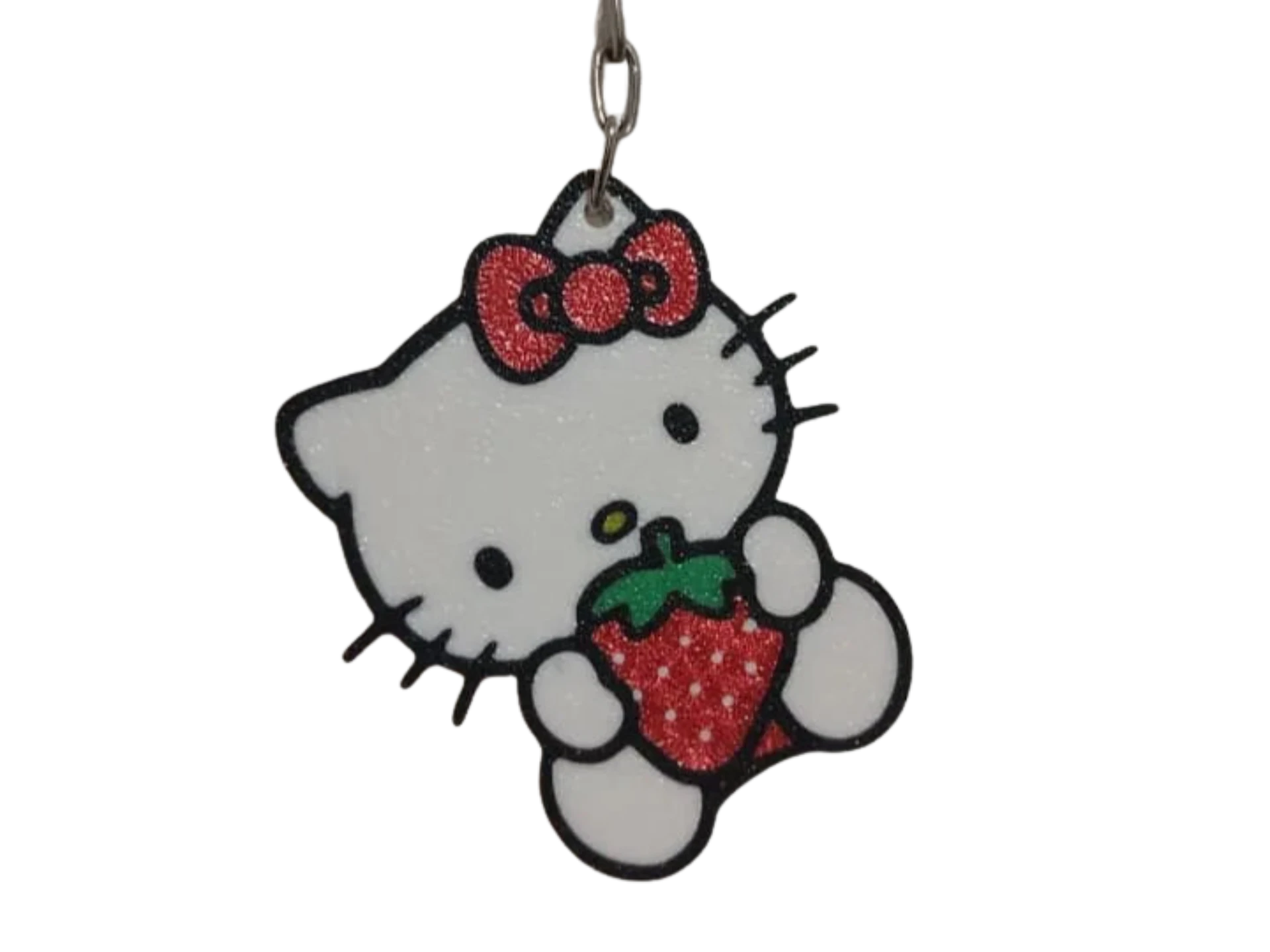 Hello Kitty Keychain with a strawberry