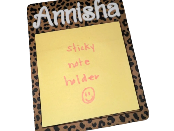 Leopard Sticky Note Holder