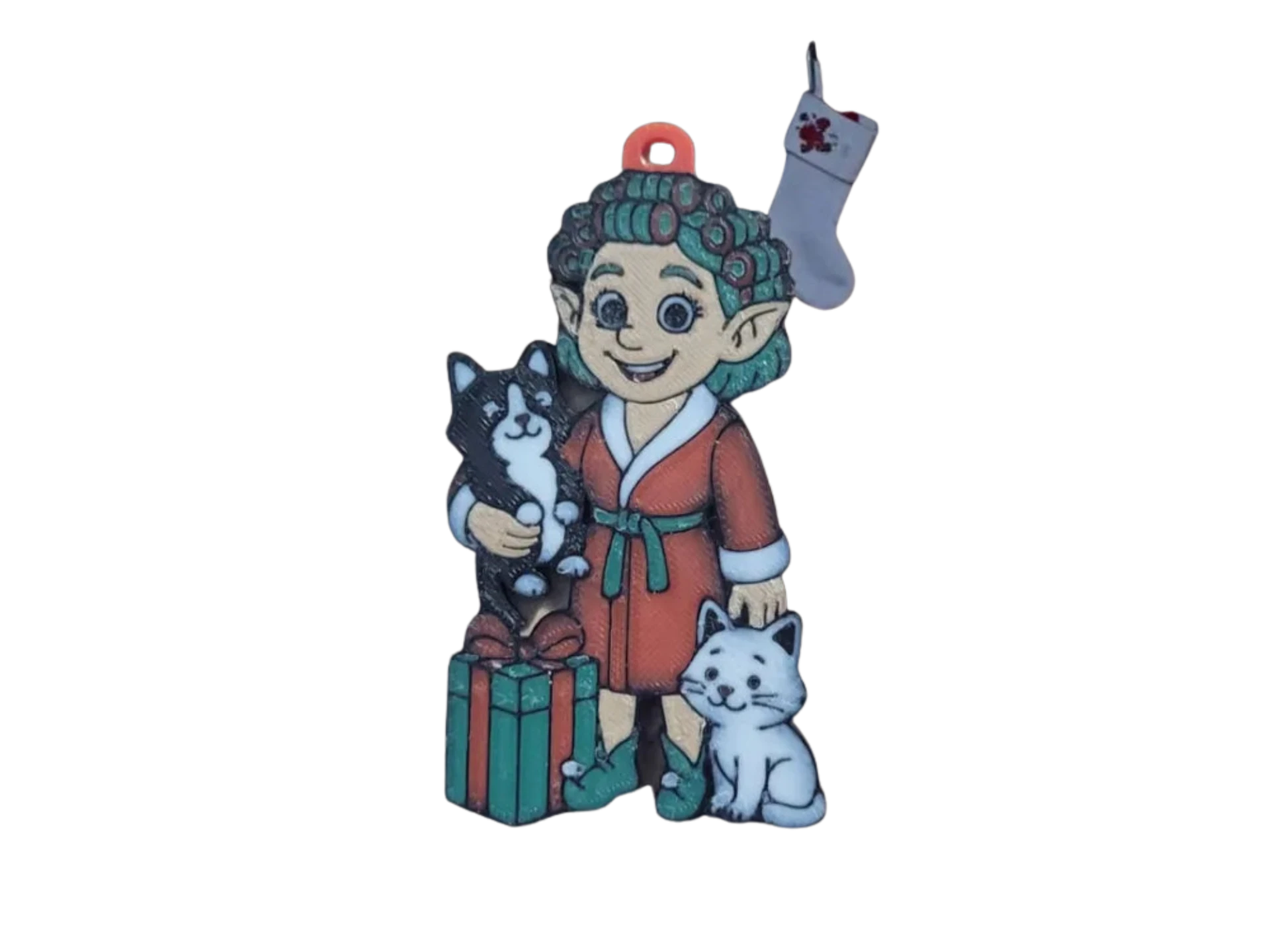 Cat Lady Holiday Ornament