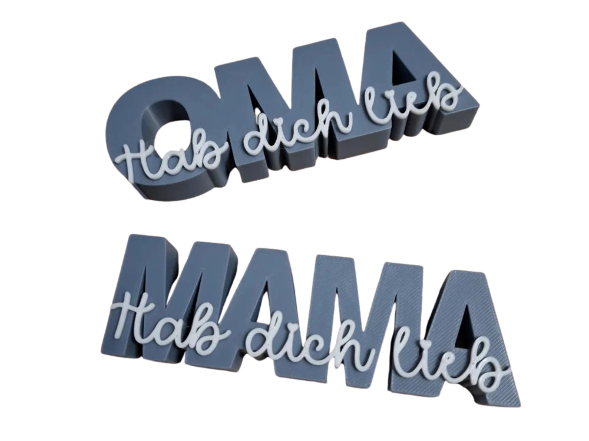 Lettering 'I love you Mom/Grandma'