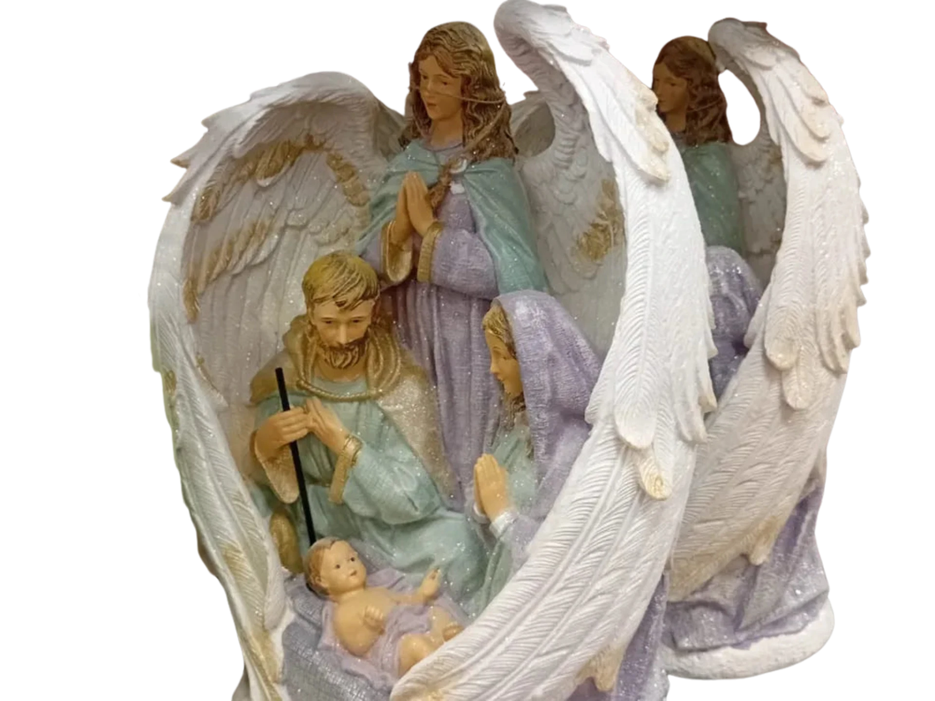Nativity Scene with Guardian Angel