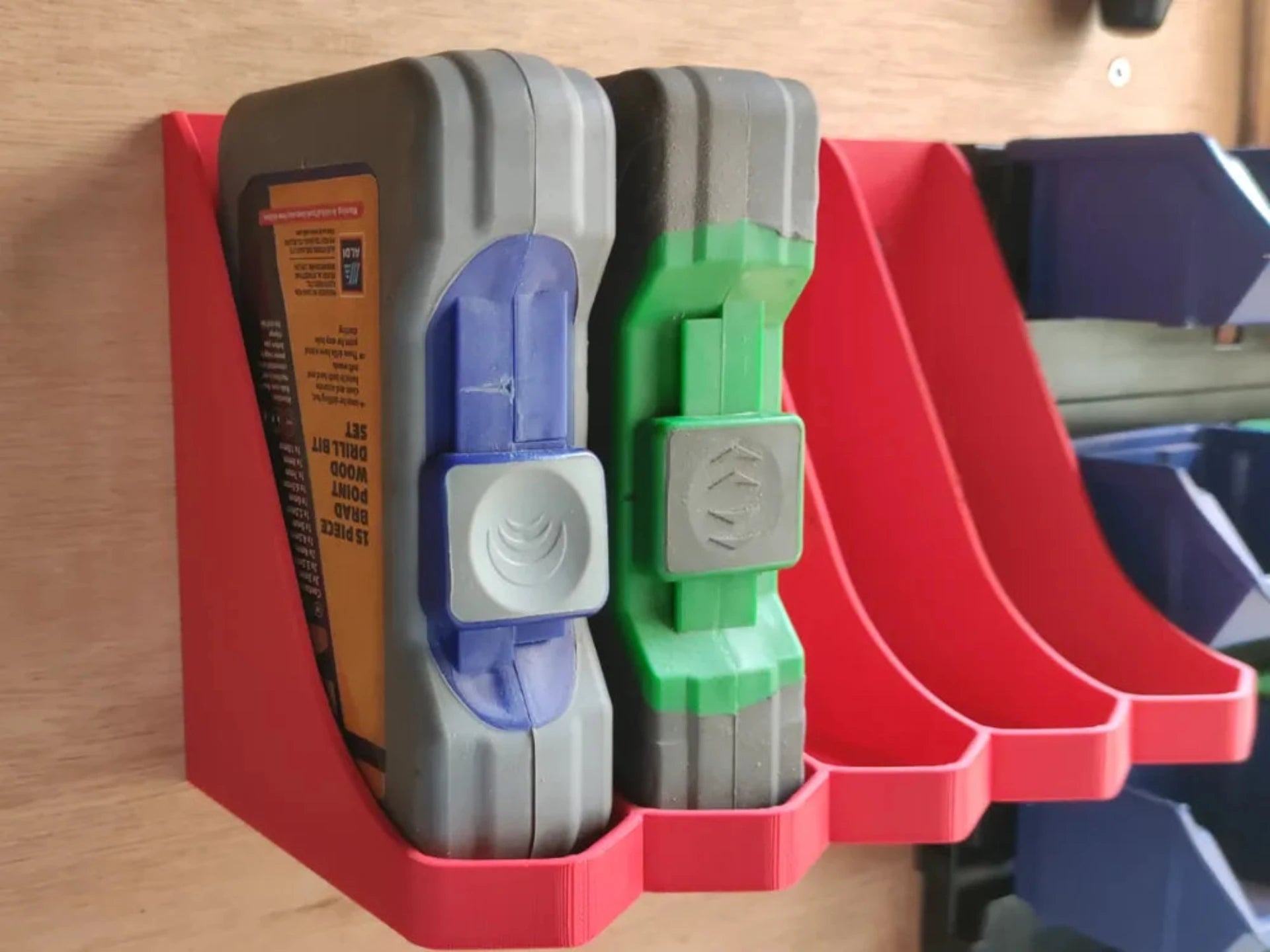Bit drill box wall holder