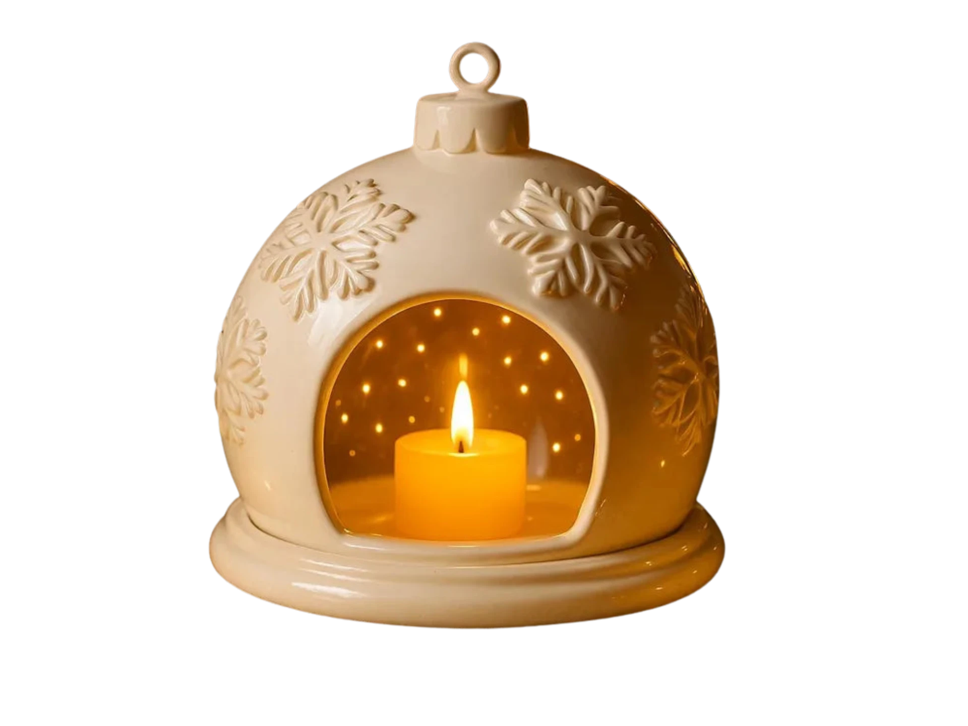 Candle Snowflake Dome – Winter Christmas Ornament