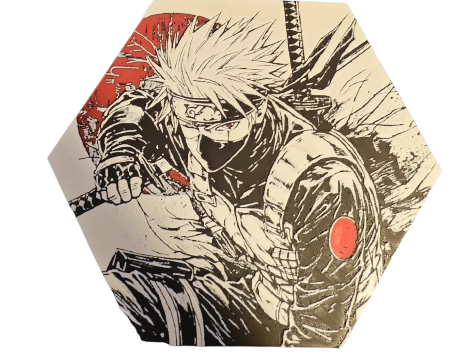 Hueforge Kakashi (Naruto) honeycomb mode