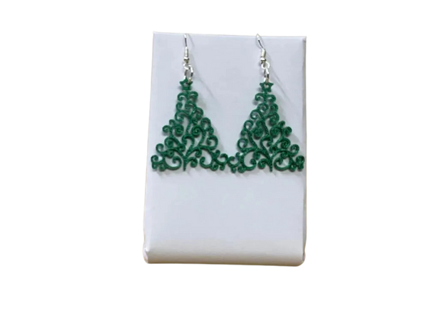 Christmas tree earrings