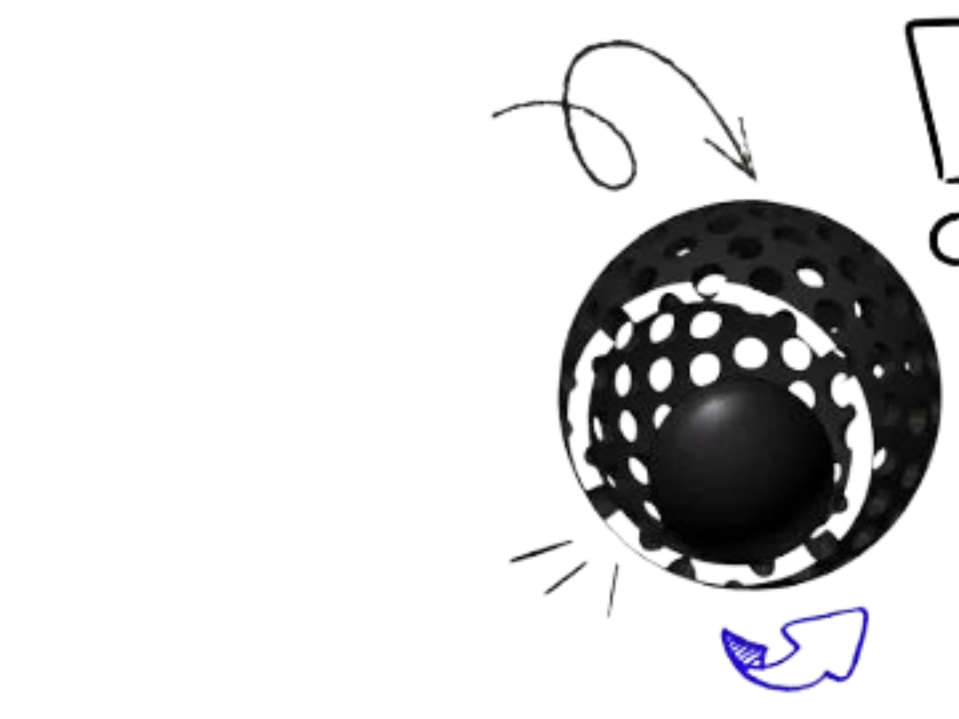 Fidget/Christmas Ornament Ball within a ball