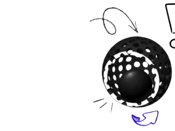 Fidget/Christmas Ornament Ball within a ball