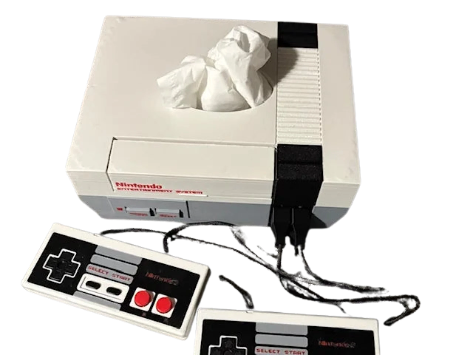 NES Kleenex Tissue Cover w/ Clicky Controllers