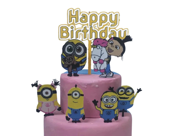 Minions cake topper 7 parts