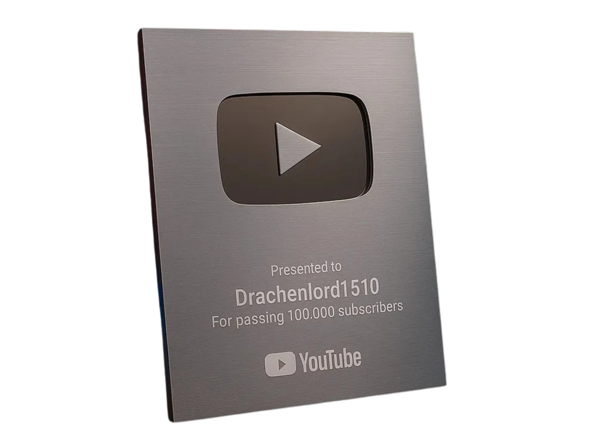 YouTube Play-Button Drachenlord1510 (Replica)