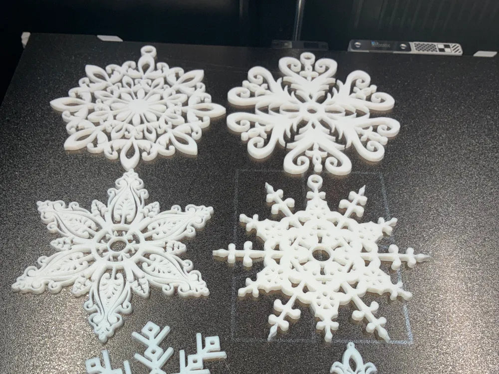 Christmas tree snowflake decorations Remixed
