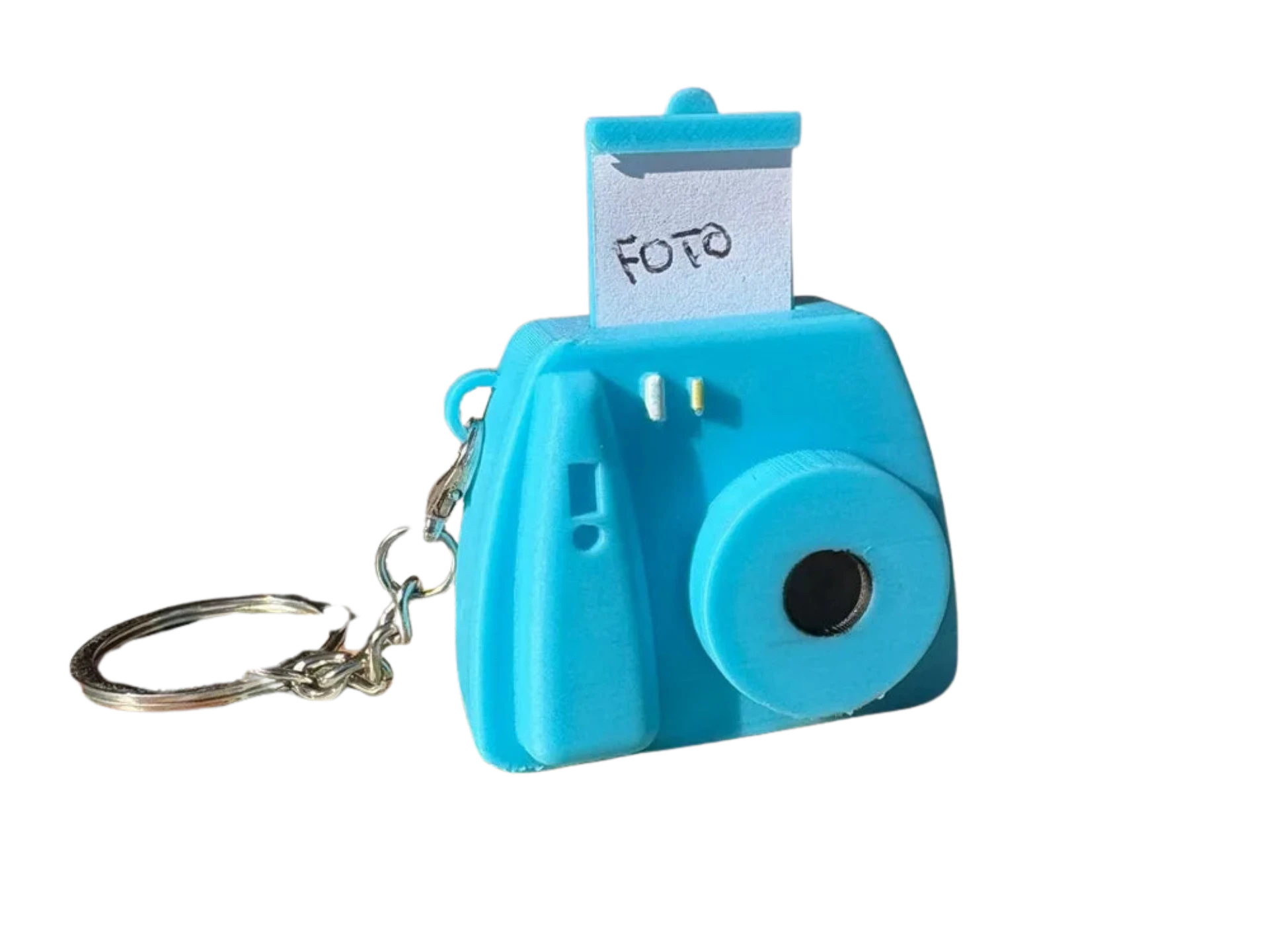 Polaroid photo keychain