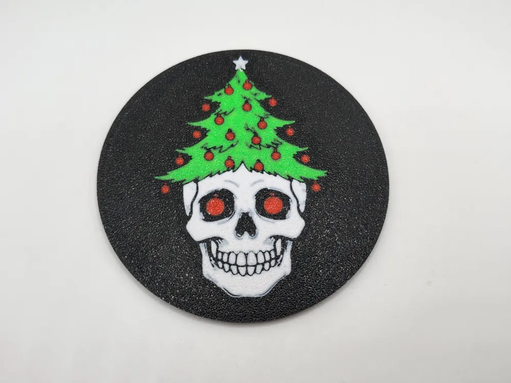 Christmas Skull Coaster