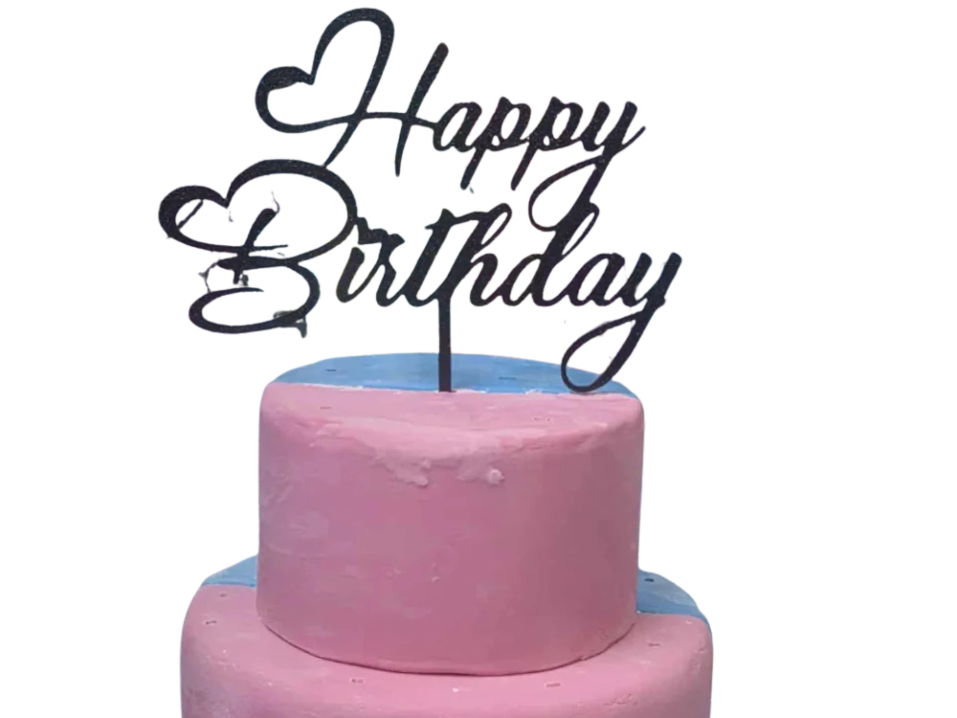 Happy birthday with love-heart font