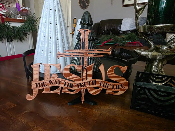 Jesus the Way the Truth the Life table decoration
