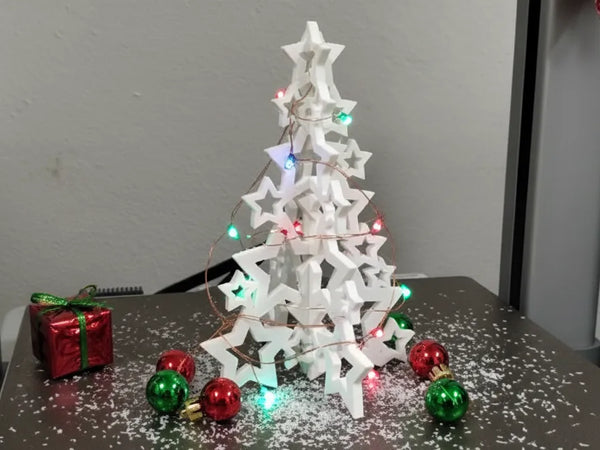 Christmas Tree with stars 3D