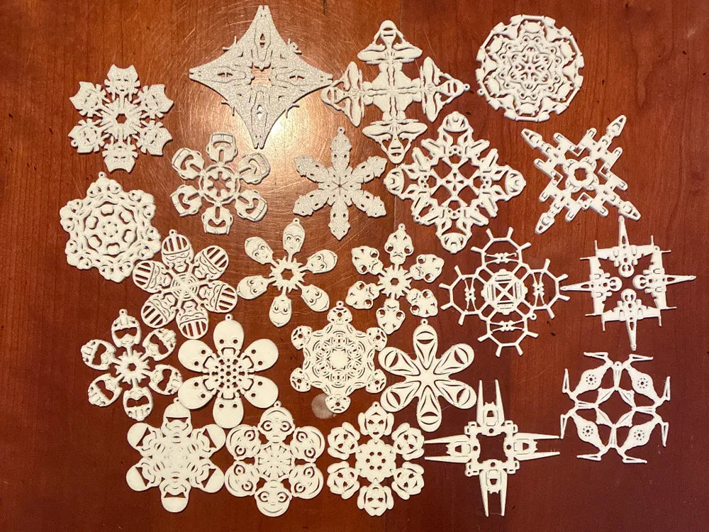 Christmas tree StarWars inspired snowflakes Remixed