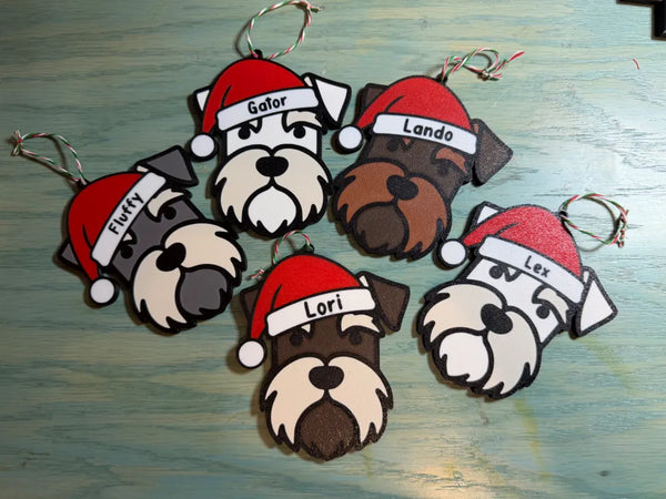 Miniature Schnauzer Christmas Ornament - Customize