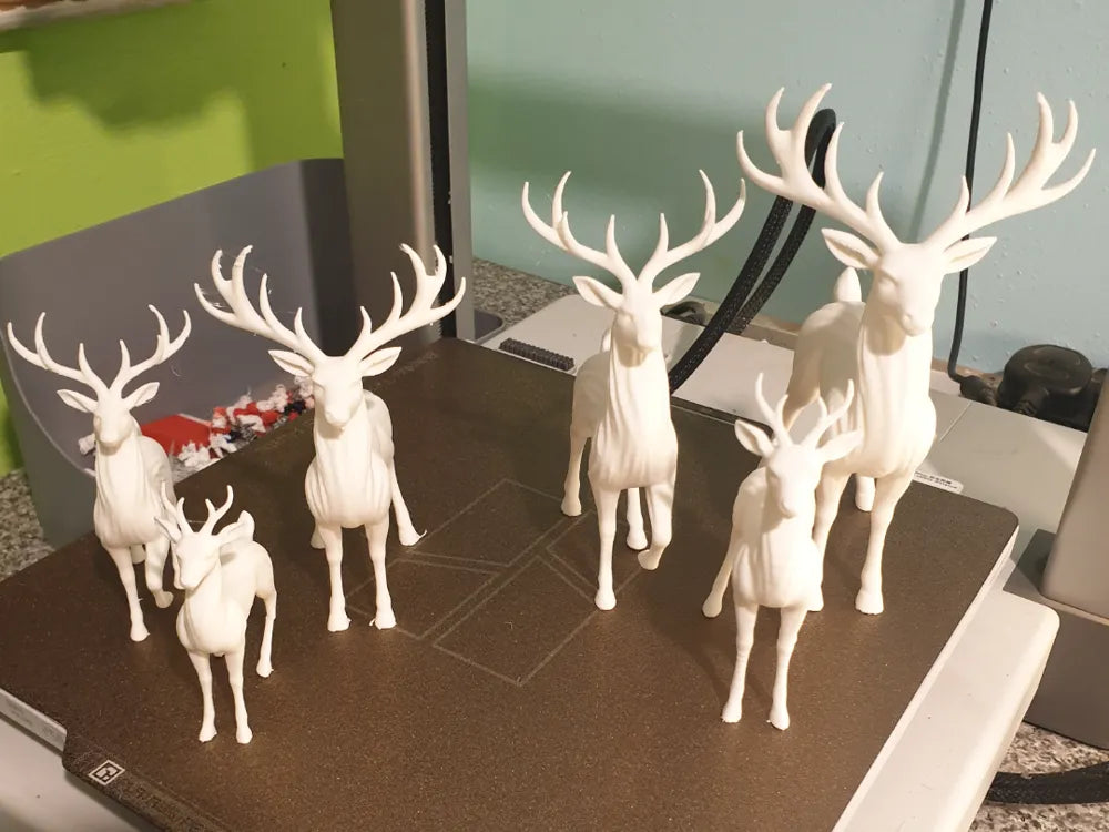 Nordic White Deer family Decoration Set (S/M/L)