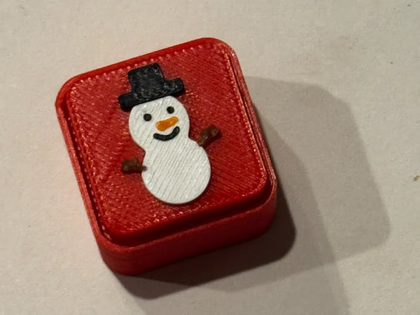 Snowman square fidget clicker