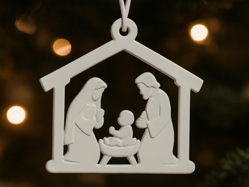 Silent Night Nativity Ornament - Christmas