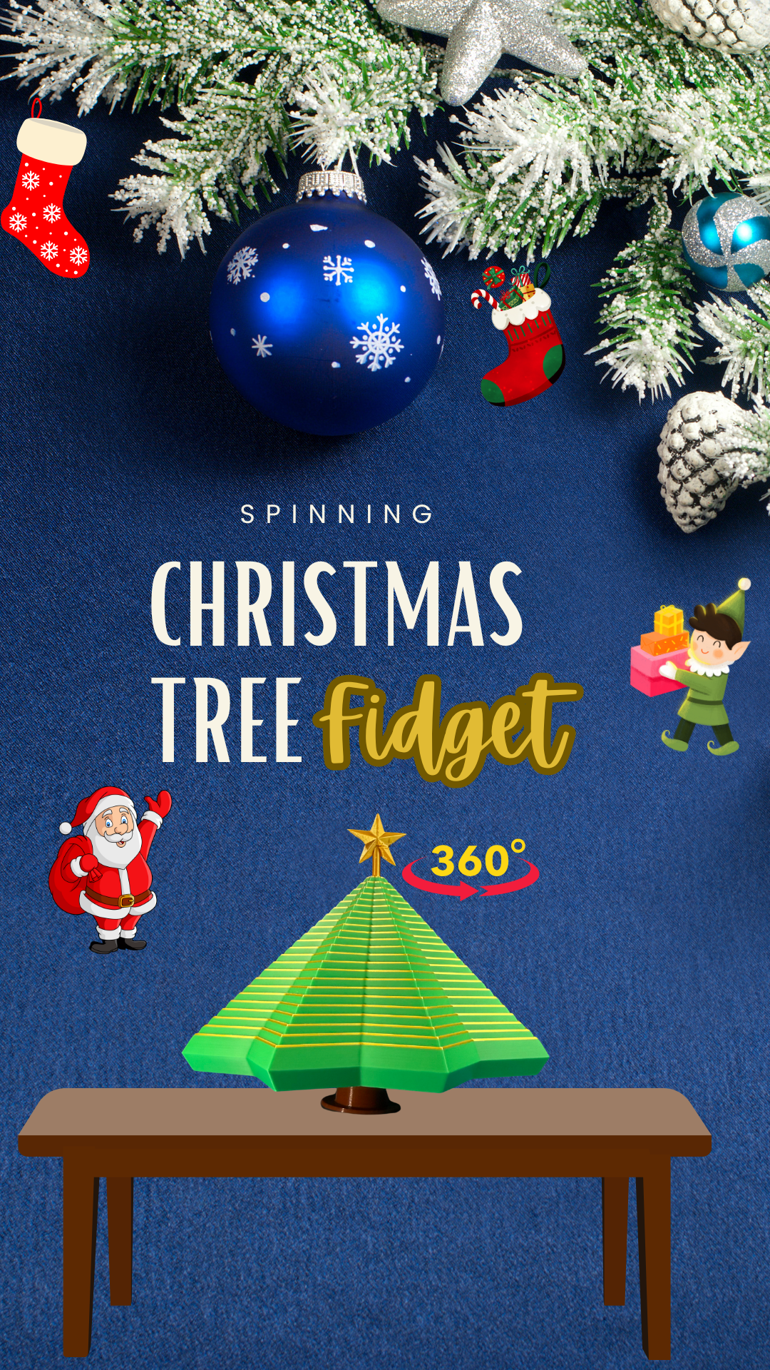 Spinning Fidget Christmas Tree